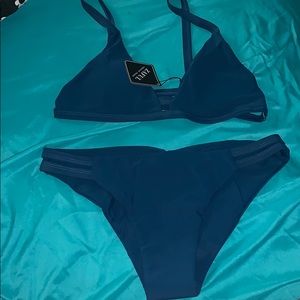 Zaful Navy Blue Suit